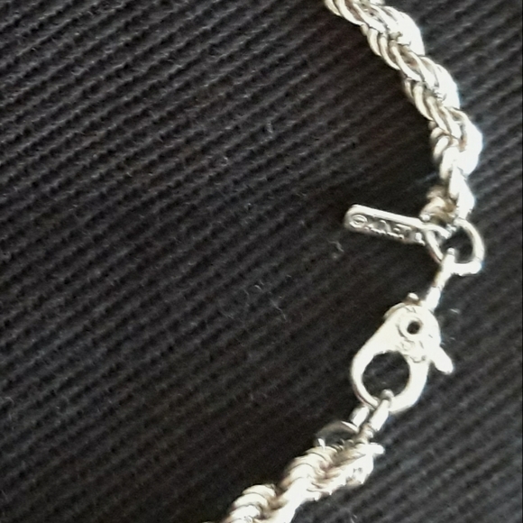 Vintage Monet Twisted Chain Necklace -  30" Patented Silver Tone Necklace - Picture 3 of 8